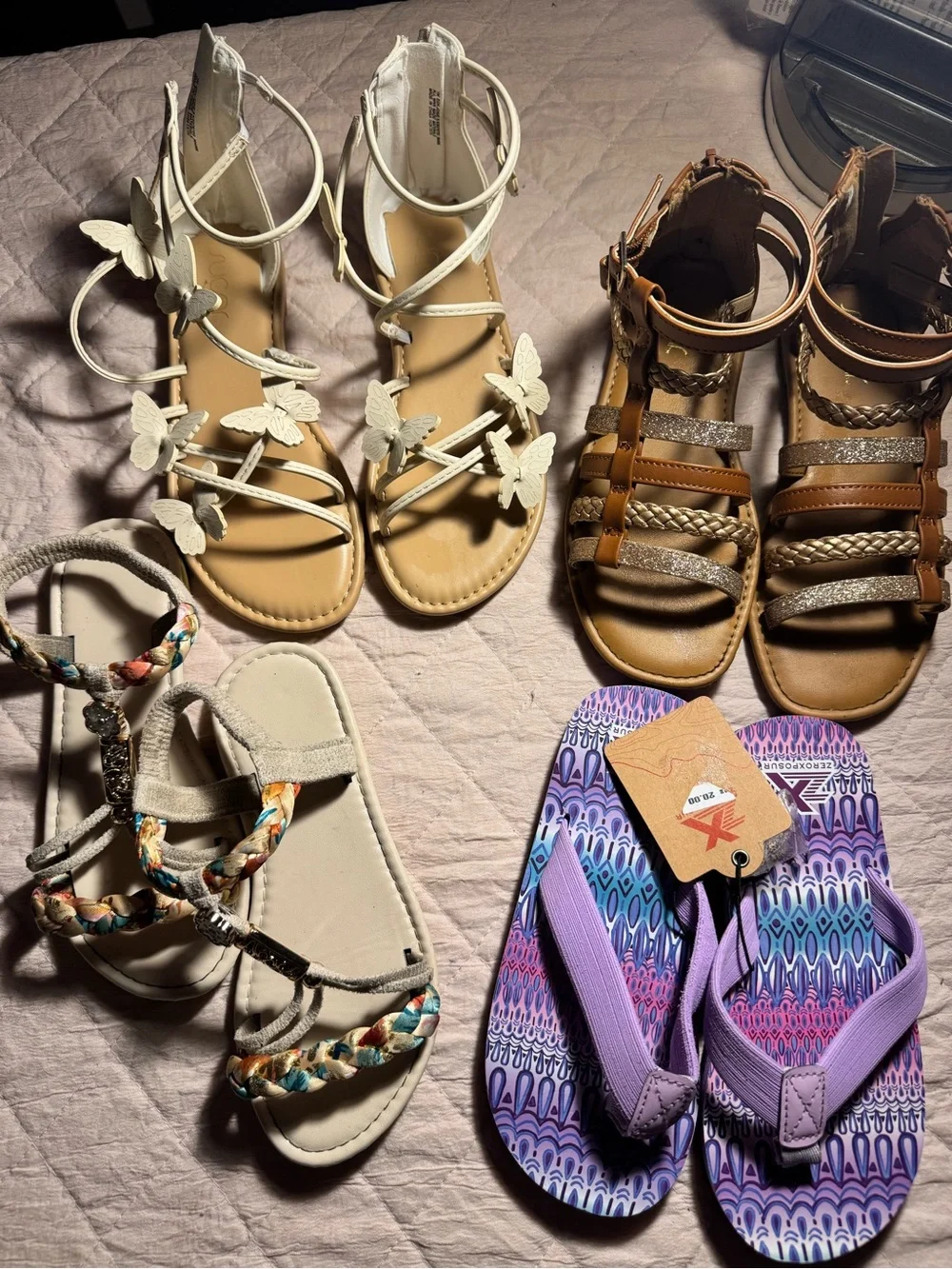 Set of 4  Sandals for Girls